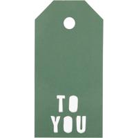 Vivi Gade Cadeaulabels, to you, afm 5x10 cm, 300 gr, groen, 15 stuk/ 1 doos - thumbnail
