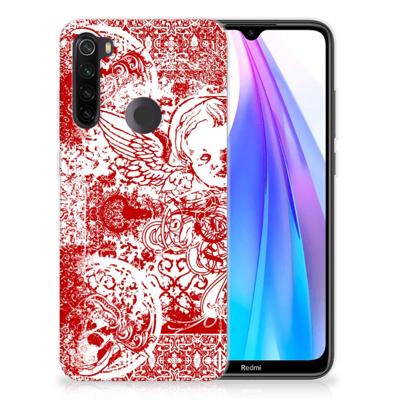 Silicone Back Case Xiaomi Redmi Note 8T Angel Skull Rood Silicone Back Case Xiaomi Redmi Note 8T Angel Skull Rood