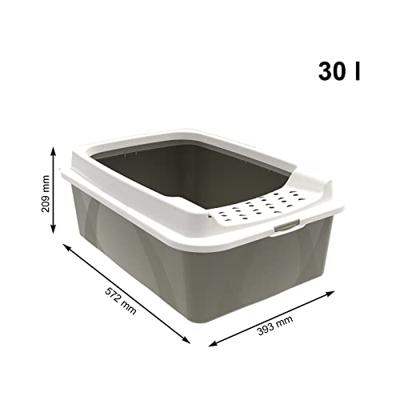 Rotho Eco Bonnie Kattenbak met Boveningang M Cappuccino/Zand