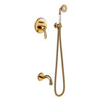 Badmengkraan Tres Clasic Inbouw Set Incl. Handdouche Goud - thumbnail