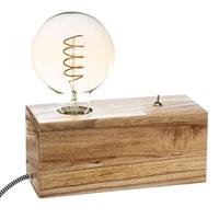 Bureaulamp Atmosphera Hout Bruin 40 W 220-240 V - thumbnail