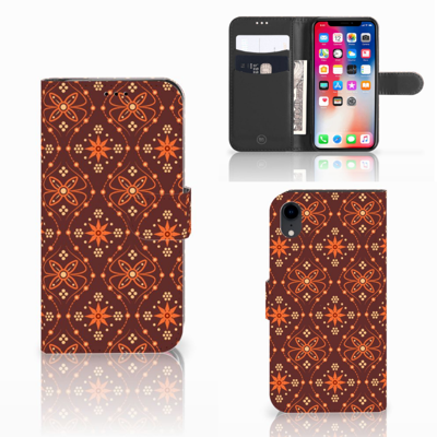 Apple iPhone Xr Telefoon Hoesje Batik Brown Apple iPhone Xr Telefoon Hoesje Batik Brown