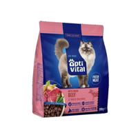 OPTIVITAL With fresh beef - droog kattenvoer - 300g - thumbnail