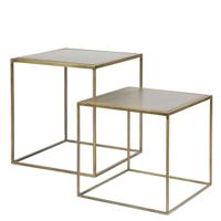 BePureHome Metallic Bijzettafel Set van 2 - thumbnail
