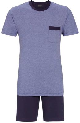 Blauwe heren shortama katoen van Ringella Blauwe heren shortama katoen van Ringella