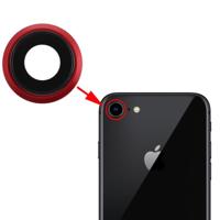 Terug van Bezel van de Camera met Lens Cover voor iPhone 8 (rood) - thumbnail