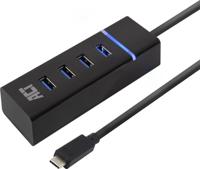ACT USB C Hub 4-in-1, 3-poorts USB Hub 3.0, USB C Adapter, voor USB C Laptops - AC6415 - thumbnail