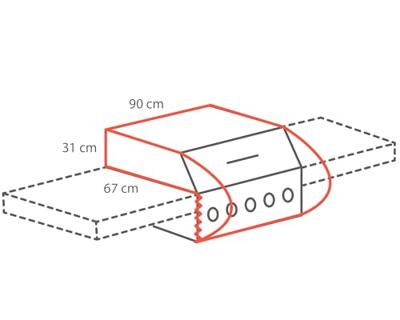 Outdoor Covers barbecue hoes build-in - grijs - 90x67x31 cm
