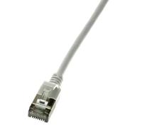 LogiLink CQ9072S RJ45 Netwerkkabel, patchkabel CAT 6A U/FTP 5.00 m Grijs Extreem dun, Vlambestendig, Flexibel, Folie afscherming, Halogeenvrij, Snagless, - thumbnail