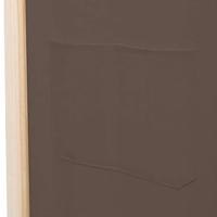 Kamerverdeler met 5 panelen 200x170x4 cm stof bruin - thumbnail