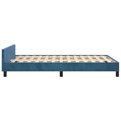 Bedframe zonder matras 120x190 cm fluweel donkerblauw