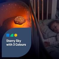 Muzikaal nachtlampje en sterrenprojector PABOBO Paddenstoel roze - thumbnail
