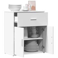 Dressoir 60x31x70 cm bewerkt hout wit - thumbnail