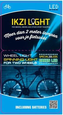 Wheels Light 20-led draad 2.2m wiel light v/ 2-wielen groen
