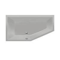 MegaBath Hoekbad Society 160 160X90X50 cm Rechts/Links Cement Mat - Rechts - thumbnail