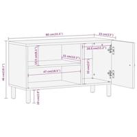 Tv-meubel 80x33x46 cm massief acaciahout - thumbnail