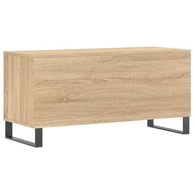 Platenkast 100x38x48 cm bewerkt hout sonoma eikenkleurig - thumbnail
