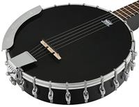 Ortega Raven Series OBJE250OP-SBK open back banjo met tas - thumbnail