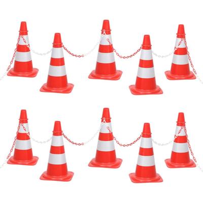 Kegelset met ketting 10 m rood en wit Kegelset met ketting 10 m rood en wit