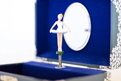 Simply For Kids juwelen-muziekdoosje ballerina witte jurk blauw/wit