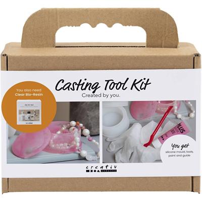 Creativ Company Gereedschapsset gieten, transparant glans, transparentkleuren, 1 doos