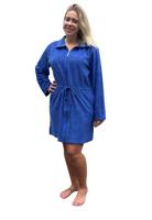 Zomer badjas met rits - kobaltblauw-m - thumbnail