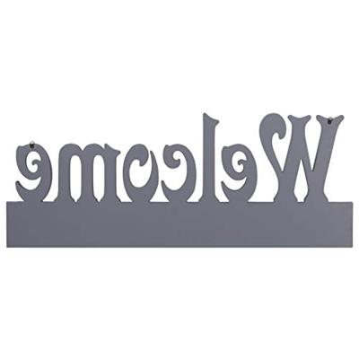 VidaXL Wandkapstok welcome 74x29,5 cm grijs