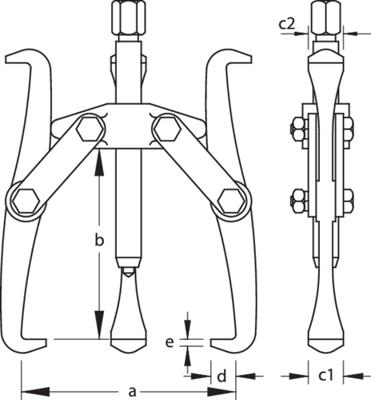 Gedore Universele trekker 3-armig - 1731920