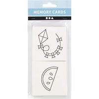 Creativ Company Https://www.cchobby.nl/memory-kaarten-afm-7x7-cm-400-gr-wit-1-set - thumbnail