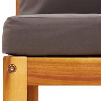 3-delige Loungeset met kussens massief acaciahout - thumbnail