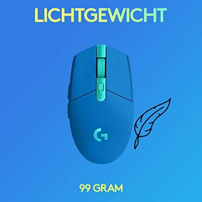 Draadloze gamingmuis - LOGITECH G - G305 - LIGHTSPEED - Batterijduur van 250 uur - Blauw