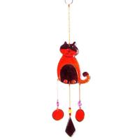 Raamdecoratie Kat van Hars (Fel Roze) - thumbnail