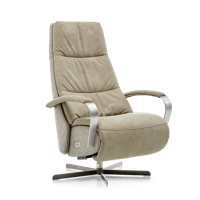 Sta-op Stoel E-100 Grijs Stof en Leer - thumbnail