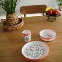 THERMOBABY ARISTOCHAT 3-delige maaltijdset: bord, kom en beker - thumbnail