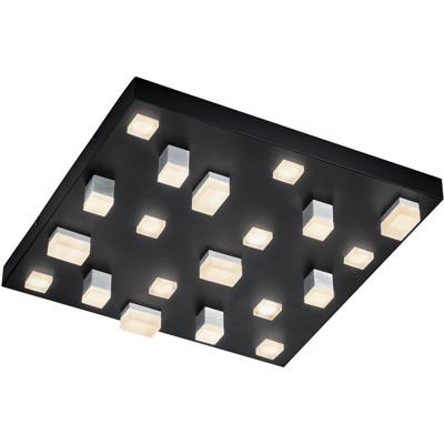 LED Plafondlamp - Cinque Civeto - 20 Lichtpunten van 3 Watt - Dimbaar - Aanpasbare Lichtkleur - Mat Zwart - Metaal