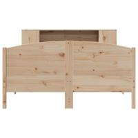 Bed met boekenkast zonder matras massief grenenhout 140x190 cm - thumbnail