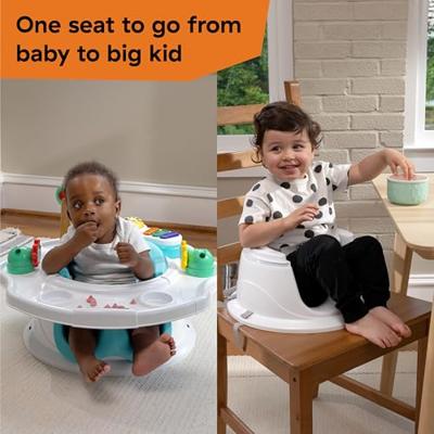 BABY EINSTEIN SuperSeat 3 in 1, Activiteitenstoel - Verhogingstafel met speelboog met interactief speelgoed