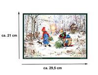 A4 Adventskalender Sneeuw vreugde in het Bos - thumbnail