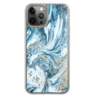 iPhone 12 (Pro) hybride hoesje - Marble sea - thumbnail