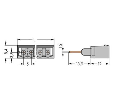 WAGO 231-164/003-000 Male header (standaard) 300 Totaal aantal polen: 4 Rastermaat: 5 mm Inhoud: 200 stuk(s)