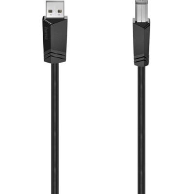 Hama USB-kabel, USB 2.0, 480 Mbit/s, 1,50 m Kabel Zwart Hama USB-kabel, USB 2.0, 480 Mbit/s, 1,50 m Kabel Zwart