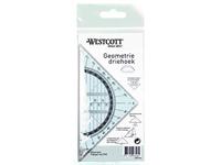 Kangaro K-20837726 Geodriehoek Onbreekbaar 14 cm Transparant - thumbnail