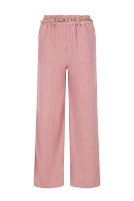 Like Flo winter corduroy wide leg broek meisjes - roze - Finn - riemlussen