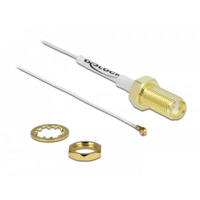 Delock WiFi-antenne Aansluitkabel [1x SMA-bus - 1x IPEX-stekker] 0.2 m Wit