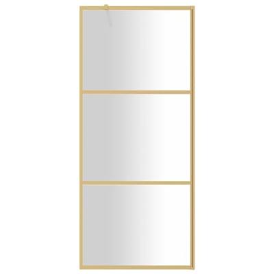 Inloopdouchewand transparant 80x195 cm ESG-glas goudkleurig - thumbnail