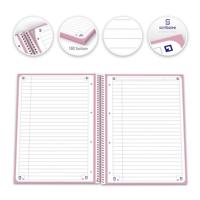 Oxford School Touch Europeanbook spiraalblok, ft A4+, 160 bladzijden, gelijnd, pastel roze - thumbnail