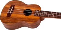 Flight Natural Series NUS200 Teak sopraan ukelele met brede topkam inclusief gigbag - thumbnail