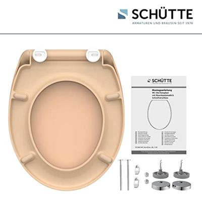 Toiletzitting Schutte Beige Duroplast Met Soft Close En Quick Release Gelakt Beige Schütte