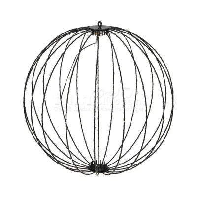 LED Bal 40 cm 240 LEDs Warm Wit Licht Zwart/Metaal