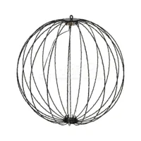 LED Bal 40 cm 240 LEDs Warm Wit Licht Zwart/Metaal - thumbnail